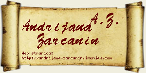Andrijana Žarčanin vizit kartica